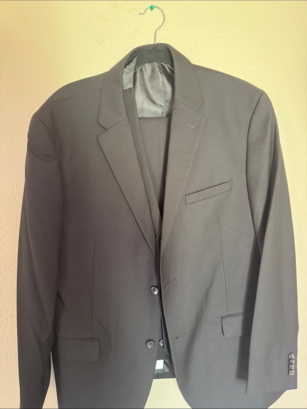 Men's Classic Black Blazer, Vest, and Suit Pants